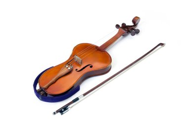 Beyaz arka planda Kobyz