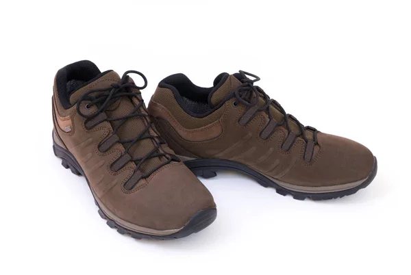 Bruine trekking schoenen — Stockfoto