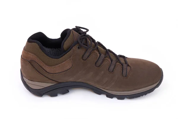 Hnědé boty trekingové — Stock fotografie