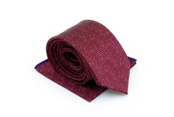 Red tie and pocket square