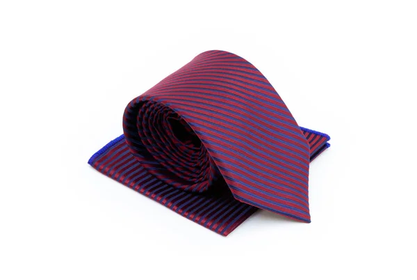 Piros nyakkendő és a pocket square — Stock Fotó