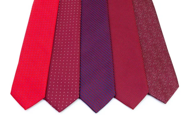 Sammlung roter Krawatten — Stockfoto