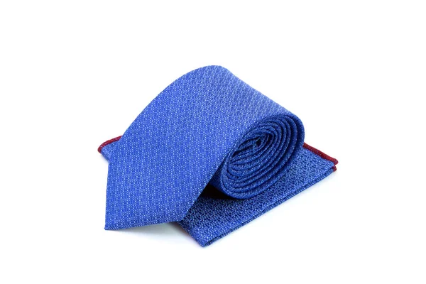 Kék nyakkendő és a pocket square — Stock Fotó