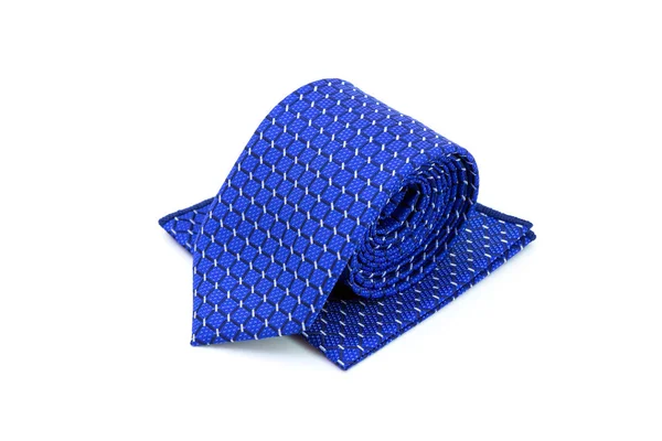 Blauwe stropdas en zak vierkant — Stockfoto
