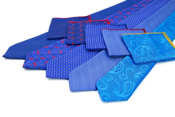 Kék nyakkendő gyűjtemény — Stock Fotó