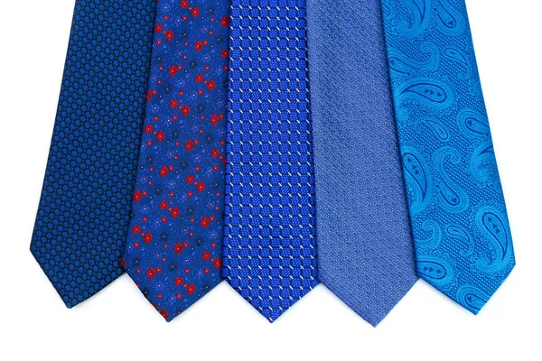 Blue ties collection — Stock Photo, Image