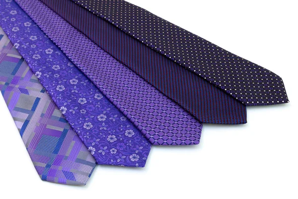 Mor kravat koleksiyonu — Stok fotoğraf