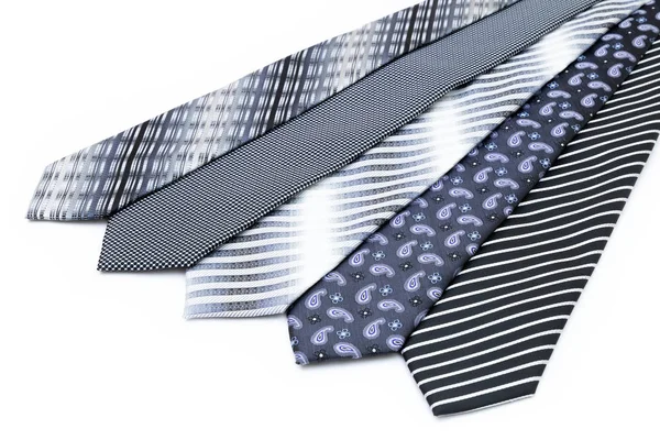 Sammlung graue Krawatten — Stockfoto