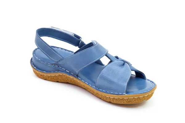 Kulit biru sandal — Stok Foto