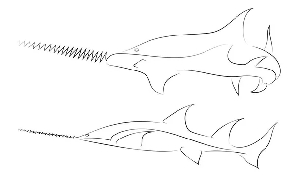 Poisson Scie Images Vectorielles Poisson Scie Vecteurs Libres De Droits Depositphotos