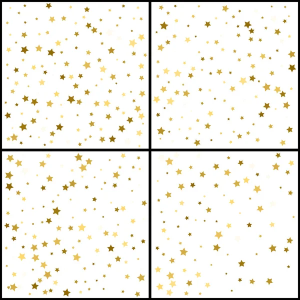Ensemble Étoiles Volantes Confettis Magiques Vecteur Noël Prime Scintille Étoiles — Image vectorielle