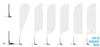 Download Realistic Flag Mockup Free Vector Eps Cdr Ai Svg Vector Illustration Graphic Art