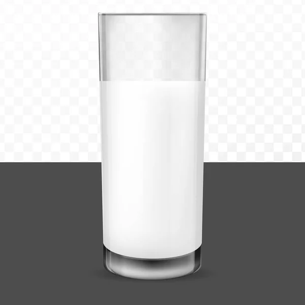 Glass Milk Template Design — Stock Vector