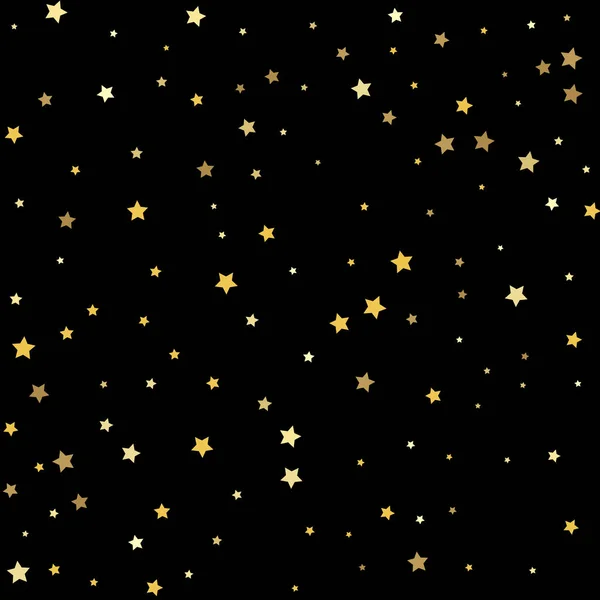 Gold flying stars confetti magic cosmic christmas vector. Gold s