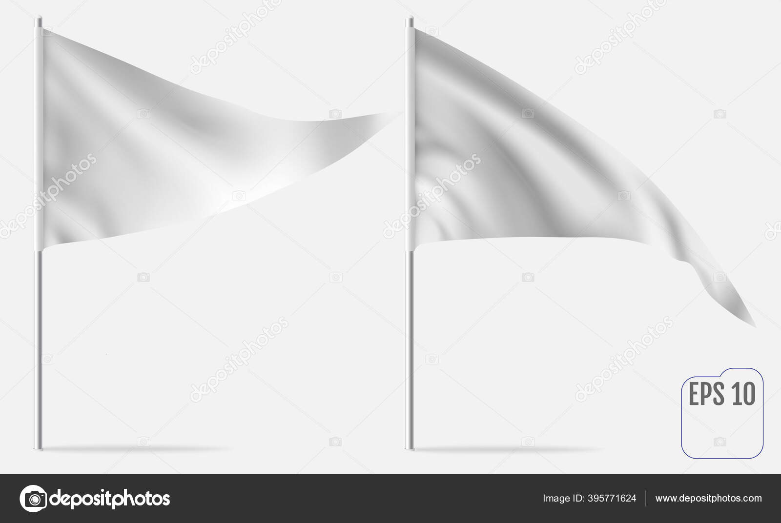 Download Realistic Pennant Template Vector Triangle Flag Mockup Vector Image By C Roussanov Vector Stock 395771624