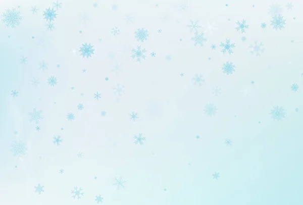 Fondo de nieve de invierno. Copo de nieve cayendo. — Vector de stock