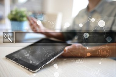 Boş arama çubuğu. Web sitesi Url. İş, internet ve teknoloji kavramı.