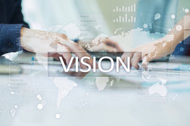 Vizyon kavramı. İş, Internet ve teknoloji kavramı.