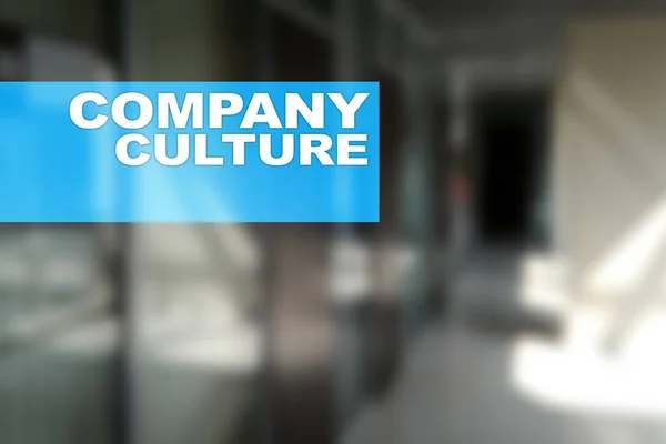 Testo della cultura aziendale sullo schermo virtuale. Business, tecnologia e internet concept . — Foto Stock