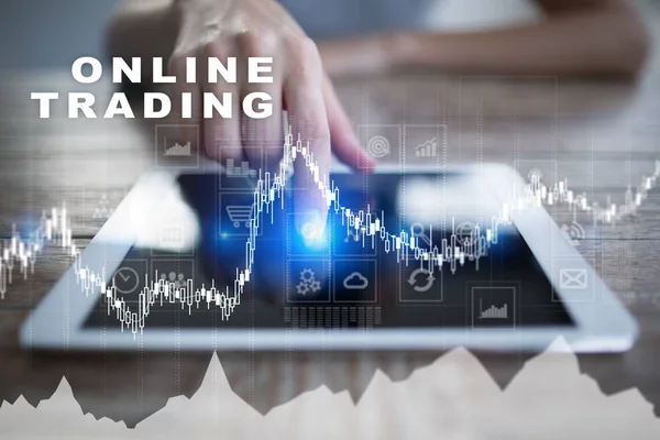 Perdagangan online. Investasi internet. Konsep bisnis dan teknologi . — Stok Foto