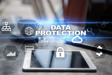 Veri koruma, siber güvenlik, bilgi güvenliği ve şifreleme. İnternet Teknoloji ve iş kavramı.