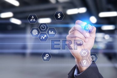 Kurumsal Kaynak Planlama iş ve teknoloji kavramı.