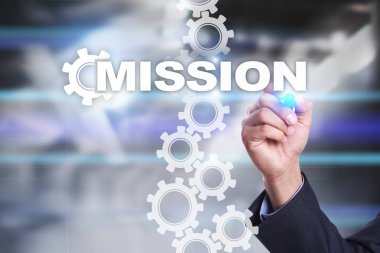 Sanal ekran üzerinde görev kavramı. İş kavramı.