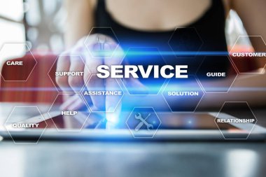 Müşteri hizmeti ve ilişki kavramı. İş kavramı.