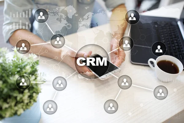 Crm の顧客関係管理の概念。顧客サービスとの関係. — ストック写真