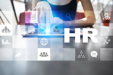 İnsan kaynakları yönetimi, insan kaynakları, işe alım, liderlik ve ekip oluşturma. İş ve teknoloji kavramı.