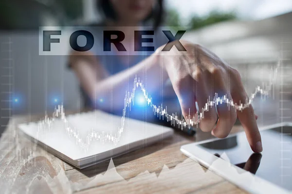 Forex trading Online investeringen. Business-, internet- en technologie-concept. — Stockfoto