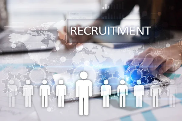 İnsan kaynakları yönetimi, insan kaynakları, işe alım, liderlik ve ekip oluşturma. İş ve teknoloji kavramı.