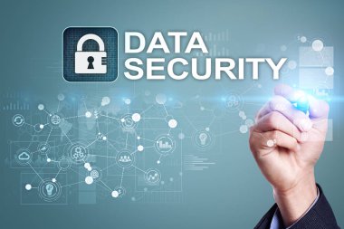 Siber Güvenlik, veri koruma, bilgi güvenliği ve şifreleme. İnternet Teknoloji ve iş kavramı.