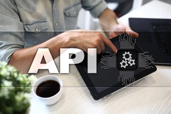 Application programming interface. API. Software development concept ...