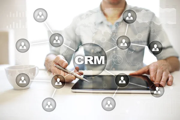 Crm の顧客関係管理の概念。顧客サービスとの関係. — ストック写真