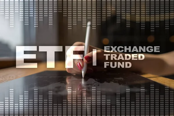 Etf. Exchange Traded Fund. Geschäfts-, Intenet- und Technologiekonzept. — Stockfoto