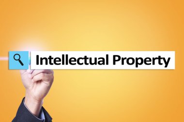 Fikri mülkiyet hakları. Patent. İş, internet ve teknoloji kavramı.