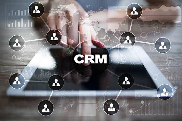 Koncepcji zarządzania CRM klienta relacji. Obsługi klienta i relacji. — Zdjęcie stockowe