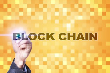 Blockchain teknoloji kavramı. Internet para transferi. Cryptocurrency.