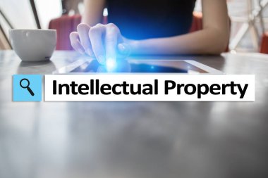 Fikri mülkiyet hakları. Patent. İş, internet ve teknoloji kavramı.