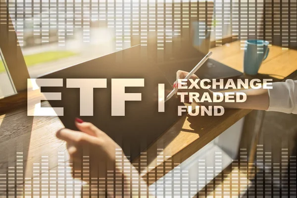 Etf. Exchange Traded Fund. Geschäfts-, Intenet- und Technologiekonzept. — Stockfoto