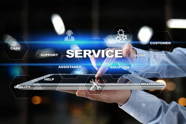 Müşteri hizmeti ve ilişki kavramı. İş kavramı.