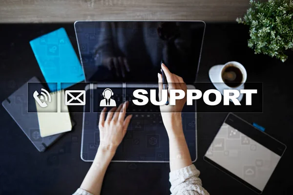 Technical support. Customer help. Business and technology concept. — Stock Photo, Image