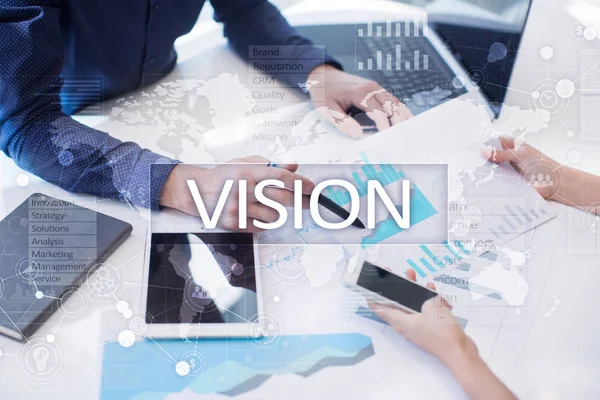 Vizyon kavramı. İş, Internet ve teknoloji kavramı.