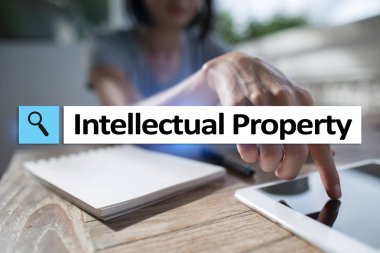 Fikri mülkiyet hakları. Patent. İş, internet ve teknoloji kavramı.