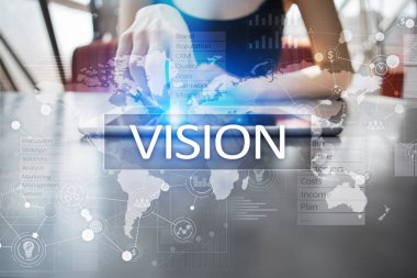 Vizyon kavramı. İş, Internet ve teknoloji kavramı.