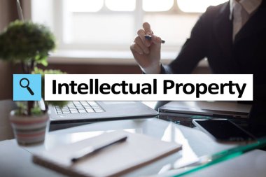 Fikri mülkiyet hakları. Patent. İş, internet ve teknoloji kavramı.