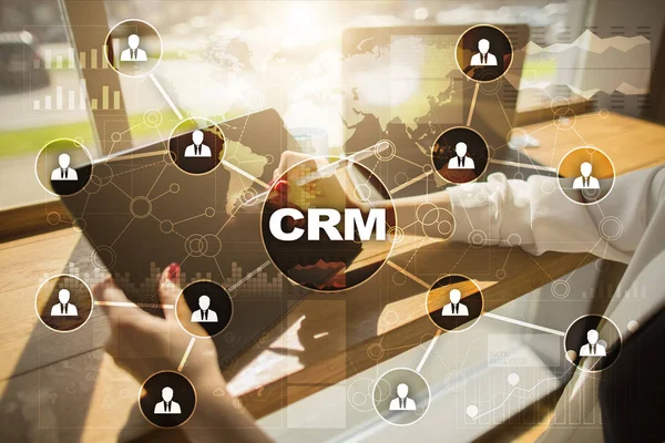 Crm の顧客関係管理の概念。顧客サービスとの関係. — ストック写真