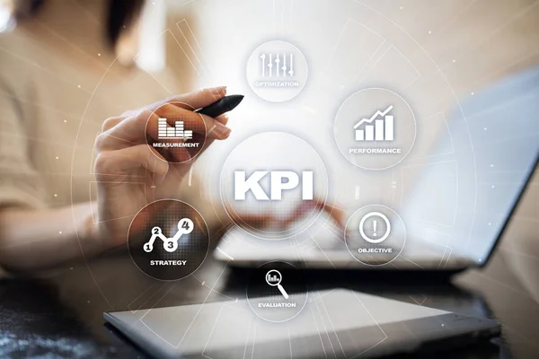 Kpi。主要業績評価指標。ビジネスと技術の概念. — ストック写真