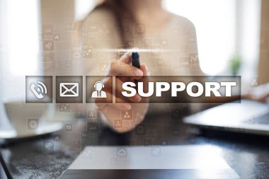 Teknik destek. Müşteri yardım. İş ve teknoloji kavramı.